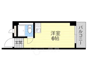 フロントリバー豊中【4階】の間取り