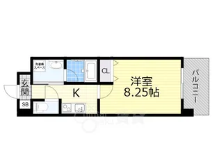 カサルテ吹田青葉丘【3階】の間取り