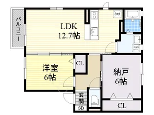 江坂ガーデンヒラノステージB棟【2階】の間取り