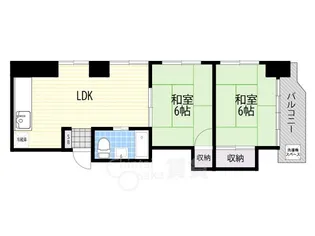 新大阪第2ダイヤモンドマンション【6階】の間取り