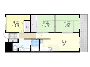 サンパレス桃山台【7階】の間取り