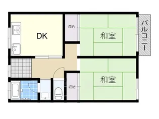 凌雲荘(南)【2階】の間取り