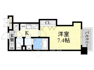 ラグゼ江坂2【5階】の間取り
