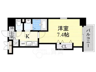 ラグゼ江坂2【6階】の間取り