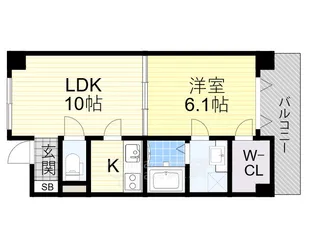 クレセント千里中央【3階】の間取り
