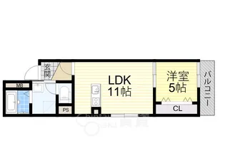 HERBE豊中曽根【3階】の間取り