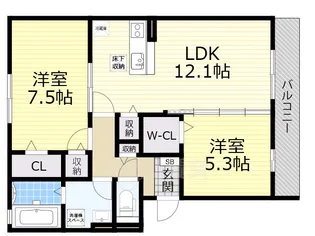 アーバンヒルズ【1階】の間取り
