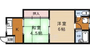 フラット荘園【1階】の間取り