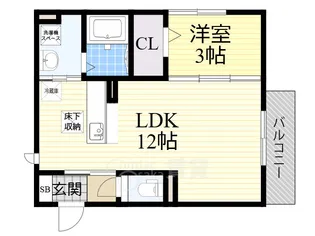 アベニール千里【1階】の間取り