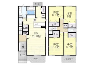 ベルコリーヌ【1階】の間取り