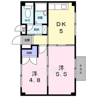 ハイツパル【1階】の間取り