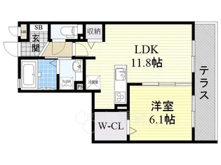 ガーデンパレス箕面A【1階】の間取り