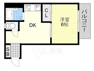フラット34茨木【4階】の間取り