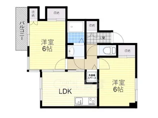 ヴェルディ豊中【2階】の間取り