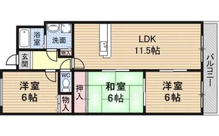 シャンテ・メゾン【6階】の間取り
