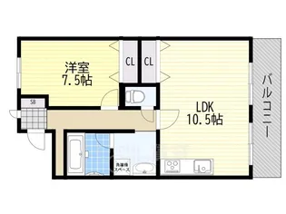 プリメゾン豊中【4階】の間取り