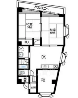 ロイヤルハイツ新芦屋【2階】の間取り