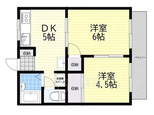 カームハイツ桜塚【2階】の間取り