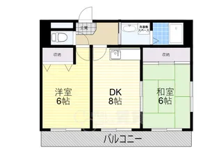 スカイハイツ緑地【3階】の間取り