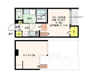 OKエステート竹島【1階】の間取り