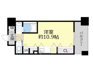 ラフィネ豊中南【6階】の間取り