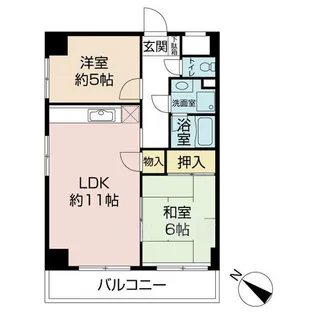 ローゼンガルテン 【6階】の間取り