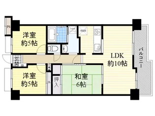 東千里OMパレス1【8階】の間取り