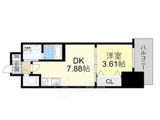 エスリードレジデンス江坂垂水町【5階】の間取り