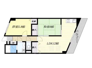 セレコート箕面【2階】の間取り