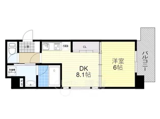 サンレムート江坂イースト【4階】の間取り