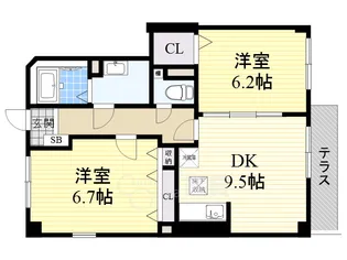 グランド秋桜【1階】の間取り