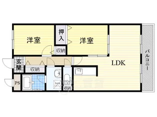 リュイール千里【4階】の間取り
