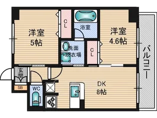 エステムコート新大阪9グランブライト【7階】の間取り