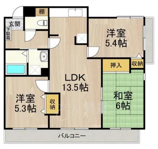 コート若園【2階】の間取り