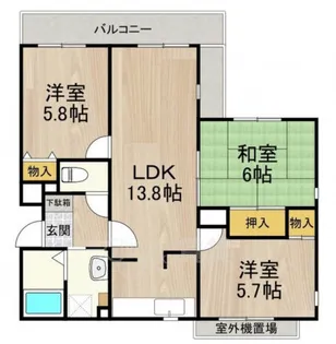 コート・若園【3階】の間取り