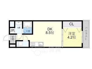 ライブガーデン江坂【8階】の間取り