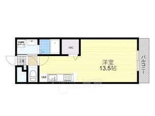アンプルールクラージュ平野【1階】の間取り