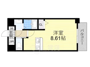 ロイス南茨木【1階】の間取り