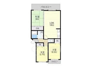 クレサンテール【1階】の間取り