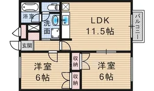 ウッディーパル萩原【1階】の間取り