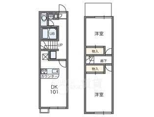 レオパレス東豊中【1階】の間取り
