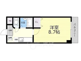 アズビー千里山【4階】の間取り