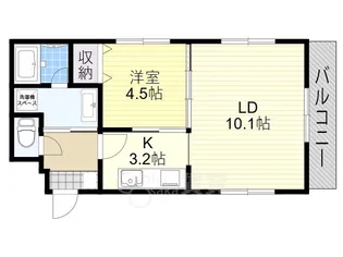 レジデンシア竹橋Ⅱ【2階】の間取り