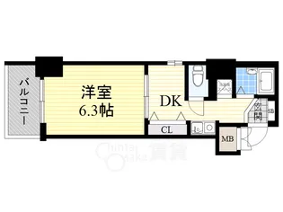 エステムコート新大阪【6階】の間取り