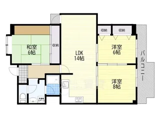 ベラディールⅠ【3階】の間取り