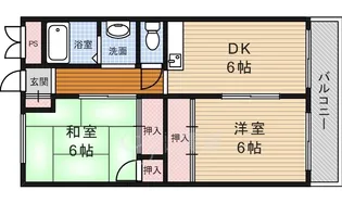 豊中サンハイツ【2階】の間取り