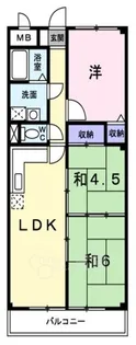 グランドゥール畦野【2階】の間取り