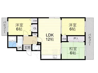 新千里ハイツこうじ【4階】の間取り