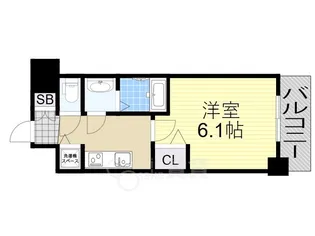 プレサンス新大阪ザ・シティ【8階】の間取り