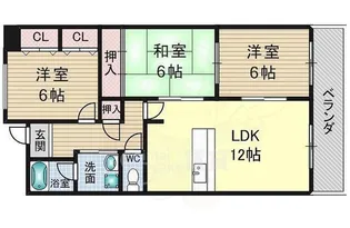 セレニテ上中条【5階】の間取り